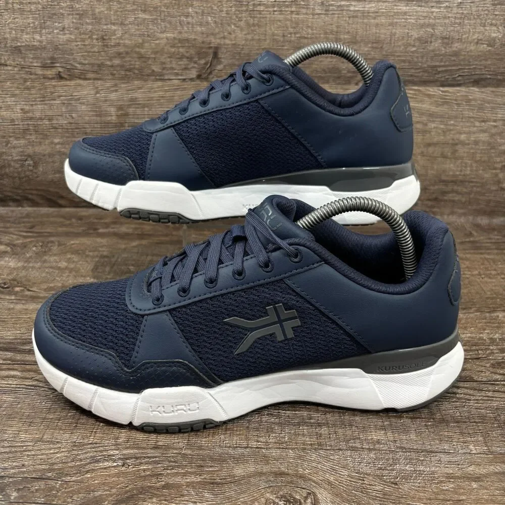 Kuru Quantum 2 Shoes Men's 8.5 Wide Indigo Blue Slate Gray Walking Running
